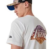 Pánske tričko New Era NBA Team Water Print LA Lakers T-shirt White