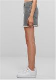 Urban Classics Ladies Heavy Mini Denim Skirt new grey washed