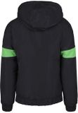 Urban Classics 3-Tone Neon Mix Pull Over Jacket black/neon green