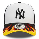 šiltovka New Era 9FORTY E-Frame MLB FLAME Trucker Cap Black White