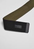 Urban Classics Easy D-Ring Belt 2-Pack black/olive+white/pepple