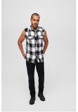 Brandit Checkshirt Sleeveless white/black