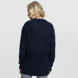 Dámsky sveter Urban Classics Ladies Basic Crew Sweater navy