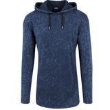 Pánska mikina Urban Classics Random Wash Hoody indigo