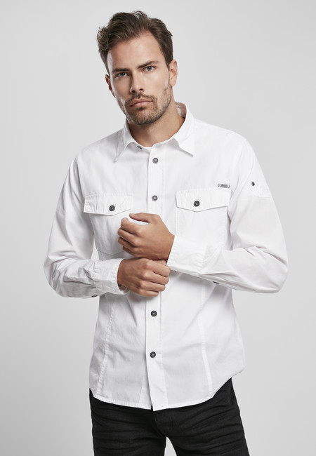 Brandit Slim Worker Shirt white - S