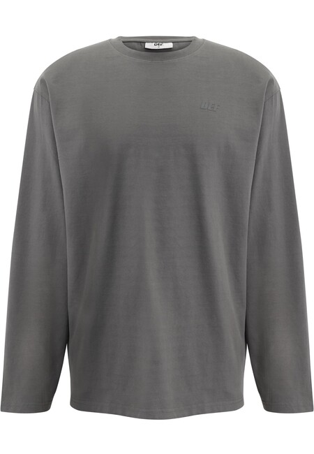 DEF Everyday Longsleeve anthracite washed - L