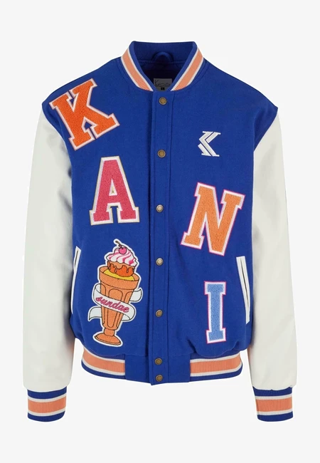 Karl Kani Og Block Patch College Jacket navvy/off white - L