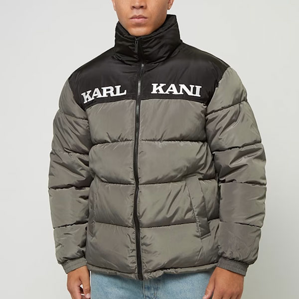 Zimná bunda Karl Kani Retro Essential Puffer Jacket Anthracite - L