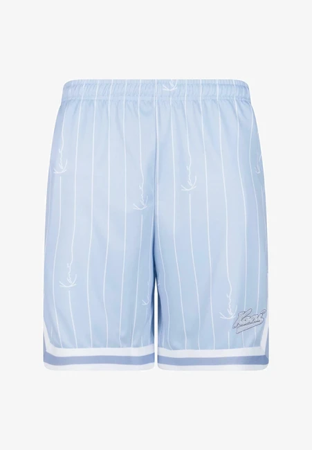 Karl Kani Small Varsity Logo Pinstripe Mesh Shorts light blue/white - M