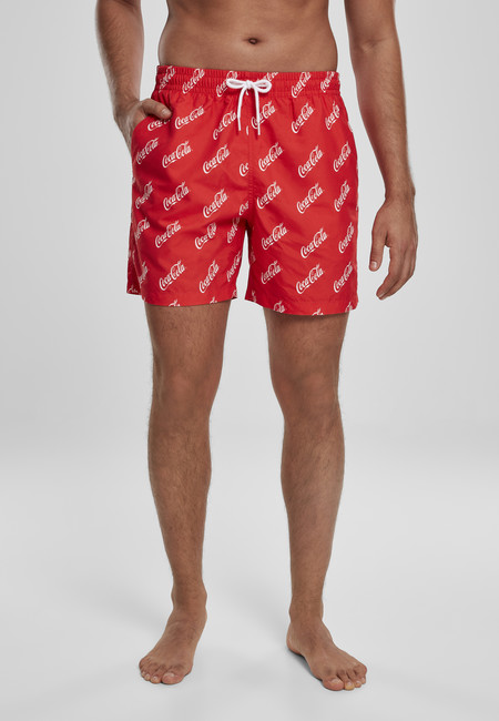 Mr. Tee Coca Cola Logo AOP Swimshorts red - S