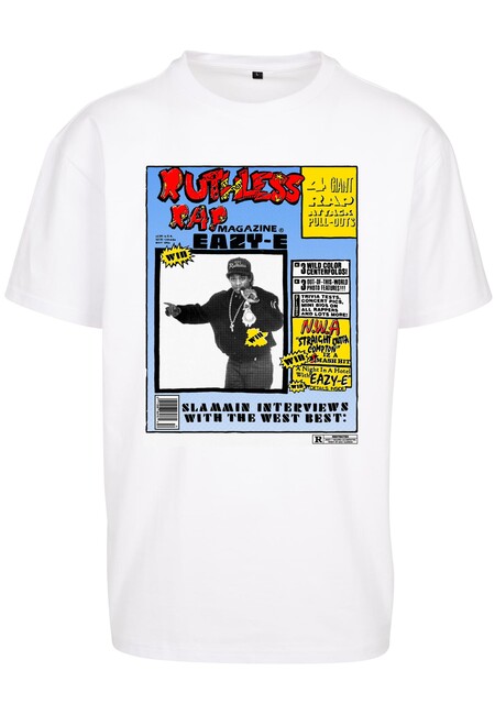 Mr. Tee Eazy-E RAP Magazine Oversize Tee white - L