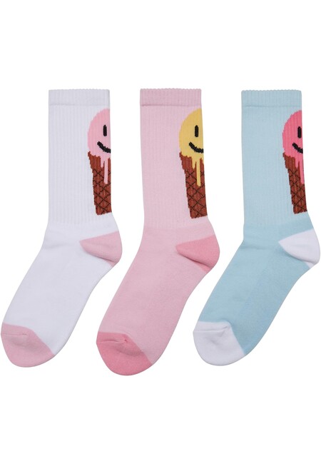 Mr. Tee Fancy Icecream Socks 3-Pack white/multicolor - 39–42