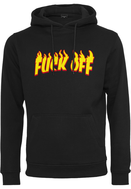 Mr. Tee Fuck Off Flames Hoody black - S