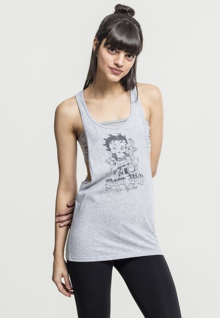 Obrázok Mr. Tee Ladies Betty Boop Born Wild Loose Tank heather grey - XL