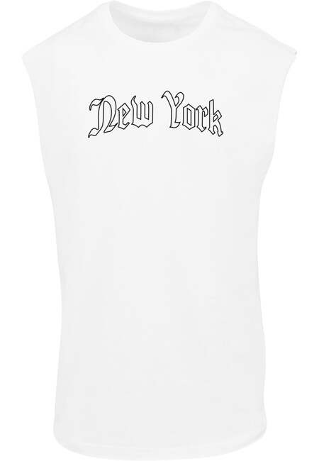 Mr. Tee New York Wording Sleeveless Tee white - XL