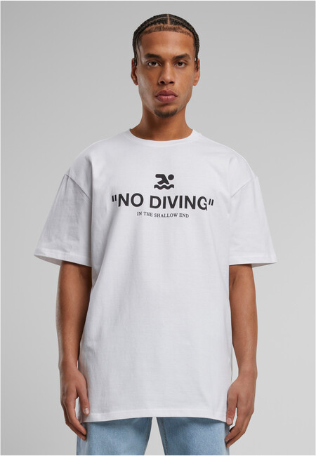 Mr. Tee No Diving Heavy Oversize Tee white - XS