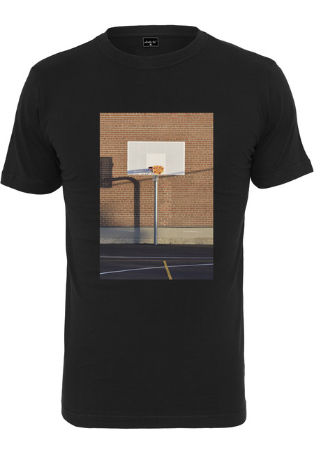 Mr. Tee Pizza Basketball Court Tee black - XL