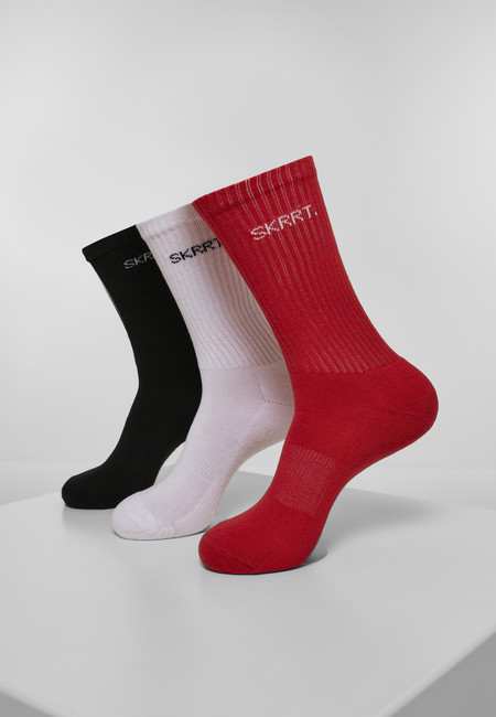 Mr. Tee SKRRT. Socks 3-Pack red/white/black - 39–42