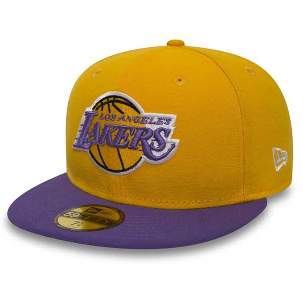 Šiltovka New Era 59FIFTY NBA Basic Los Angeles Lakers Yellow Purple cap - 7 1/2