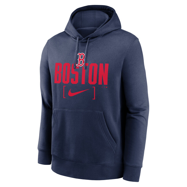 Nike Sweatshirt Men\'s MLB Club Slack Fleece Hood Boston Red Sox midnight navy - M