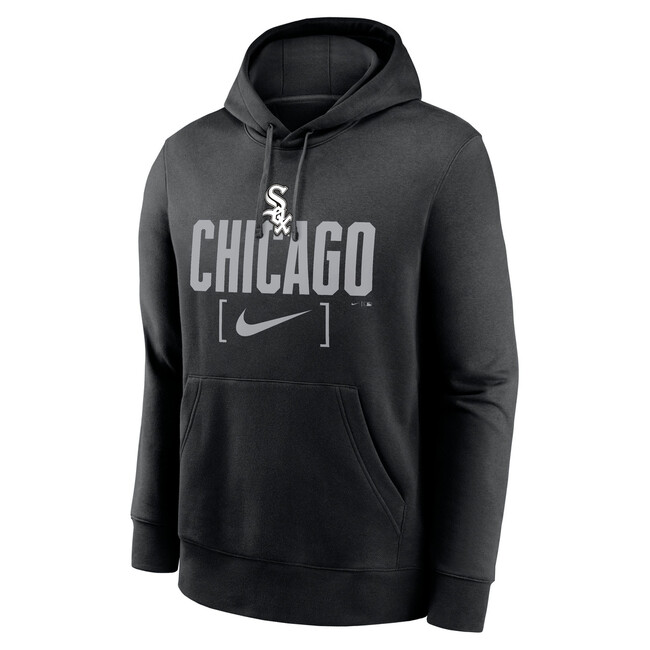 Nike Sweatshirt Men\'s MLB Club Slack Fleece Hood Chicago White Sox black - L
