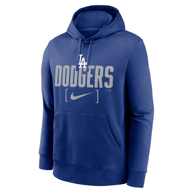 Nike Sweatshirt Men\'s MLB Club Slack Fleece Hood Los Angeles Dodgers rush blue - L