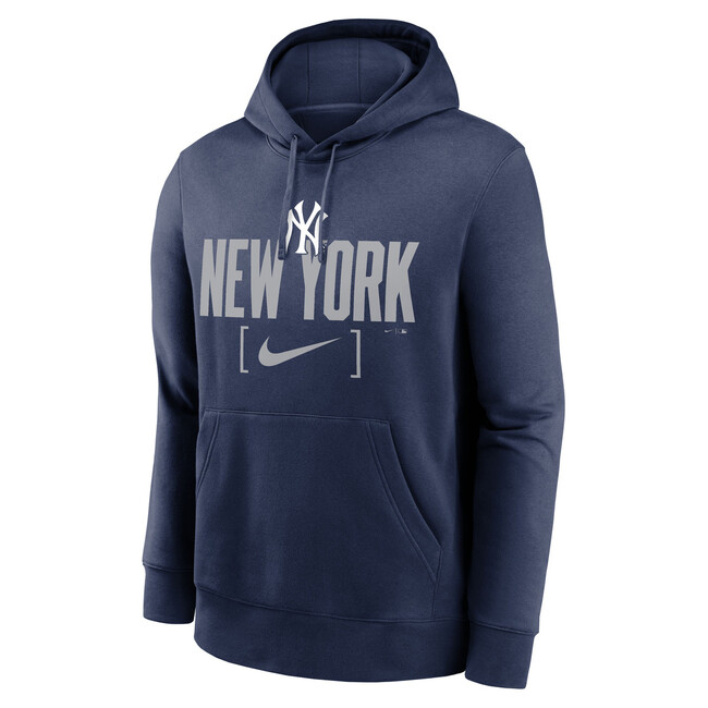Nike Sweatshirt Men\'s MLB Club Slack Fleece Hood New York Yankees midnight navy - 2XL