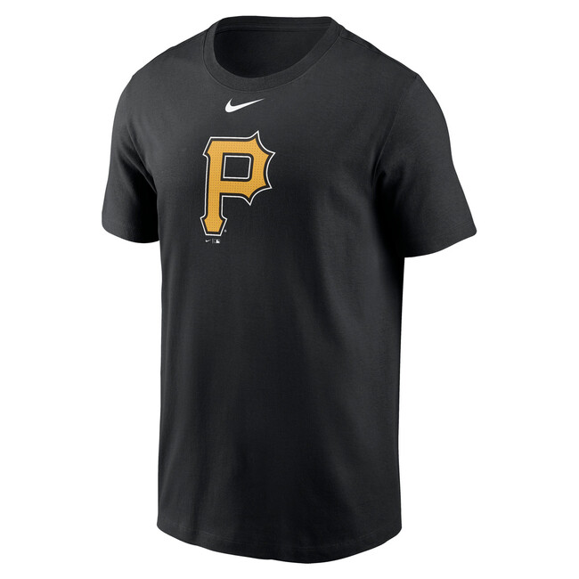 Nike T-shirt Men\'s Fuse Large Logo Cotton Tee Pittsburgh Pirates black - L