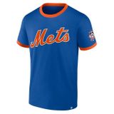 Fanatics Fundamental SS Biblend Ringer Tee New York Mets deep royal/dark orange