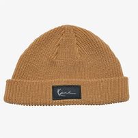 Zimná čapica karl kani Woven Signature Essential Fisherman Beanie white