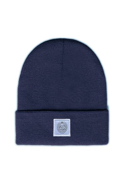 Mass Denim Patch Beanie navy