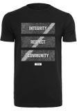 Mr. Tee Footballs Coming Home Integrity, Respect, Community Tee black