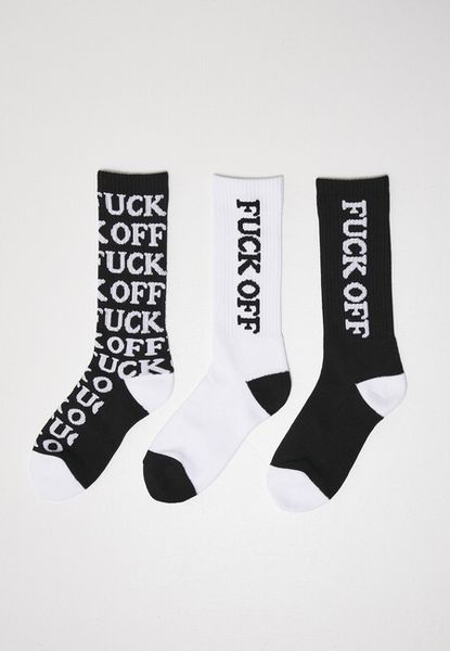 Mr. Tee Fuck OFF Allover 3 - Pack black/white