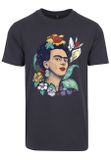 Mr. Tee Ladies Frida Kahlo Flower Tee navy