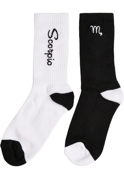 Mr. Tee Zodiac Socks 2-Pack black/white scorpio