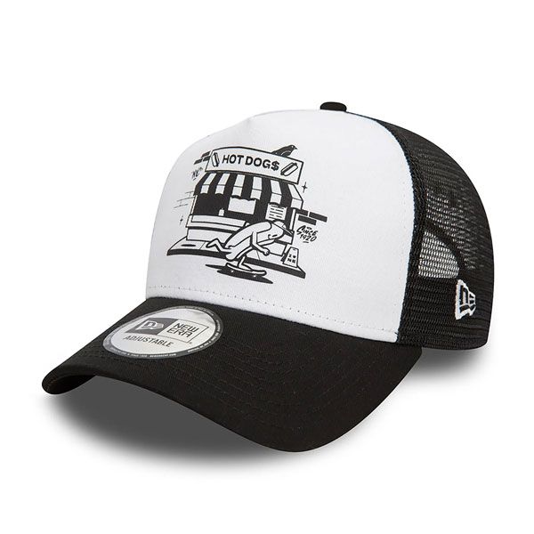 šiltovka New Era 940 AF Trucker Graphic Hotdog Trucker Black