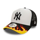 šiltovka New Era 9FORTY E-Frame MLB FLAME Trucker Cap Black White