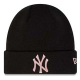 Zimná čapica New Era Essential Knit Cuff Beanie NY Yankees Black Pink