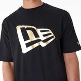 Pánske tričko New Era Flag Oversized T-Shirt Black Gold