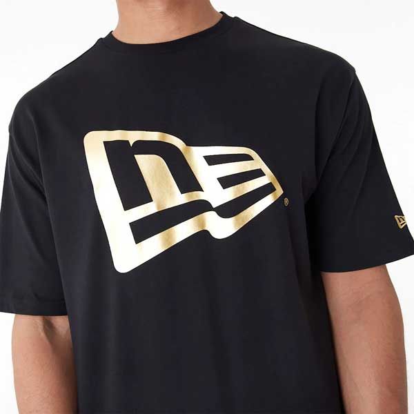 Pánske tričko New Era Flag Oversized T-Shirt Black Gold