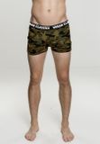 Urban Classics 2-Pack Camo Boxer Shorts woodcamo + darkcamo