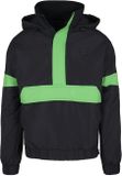 Urban Classics 3-Tone Neon Mix Pull Over Jacket black/neon green