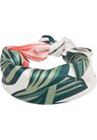 Urban Classics Big Satin Bandana green floral