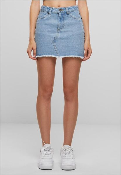 Urban Classics Ladies Heavy Mini Denim Skirt new light blue washed