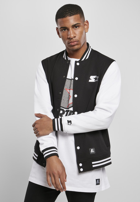 E-shop Starter College Fleece Jacket black/white - XXL