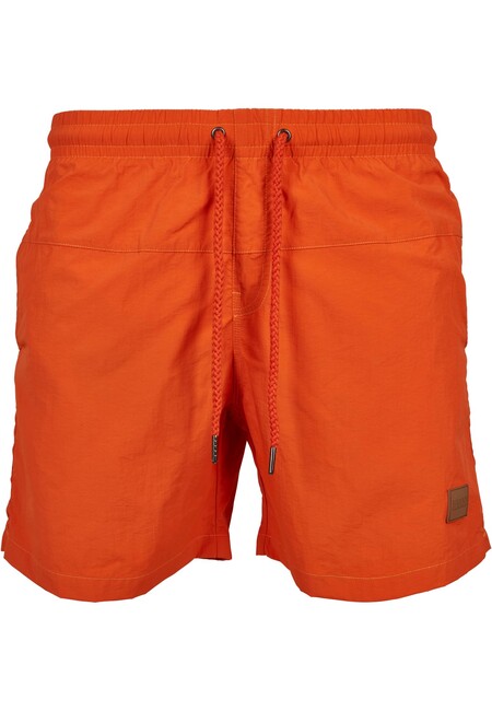 Urban Classics Block Swim Shorts rust orange - XL