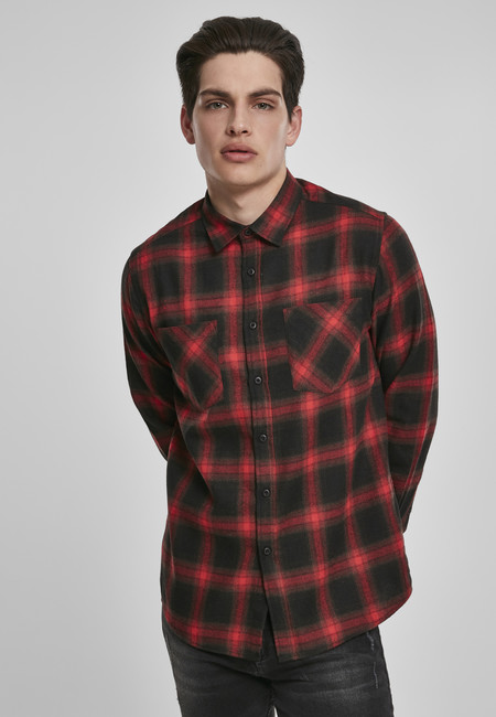 Urban Classics Checked Flanell Shirt 6 black/red - XS