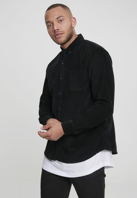 Urban Classics Corduroy Shirt black - 3XL