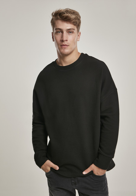 Urban Classics Cut On Sleeve Naps Interlock Crew black - XL