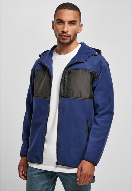 Urban Classics Hooded Micro Fleece Jacket spaceblue - S